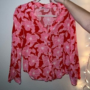 Zara floral button down (S)
